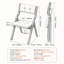 Ensemble de 2 chaises pliantes avec coussin, chaise pliante portative avec coussin, chaise de salle à manger rembourrée moderne pour la cuisine, le bureau, un mariage, une fête ou une salle à manger.