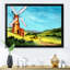 Paysage avec un moulin à vent et un toit de tuiles - Peinture sur toile-67236715-67236722