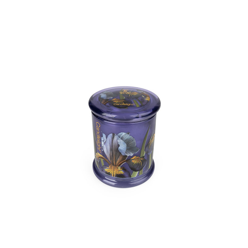 Plant / Floral Scented Jar Candle with Glass Holder