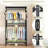 Heavy Duty 3-Tier Adjustable Rolling Clothes Rack With Wheels, 2 Rails, And Side Hooks For Efficient Storage