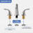 NO 2-handle Bathroom Faucet with Drain Assembly