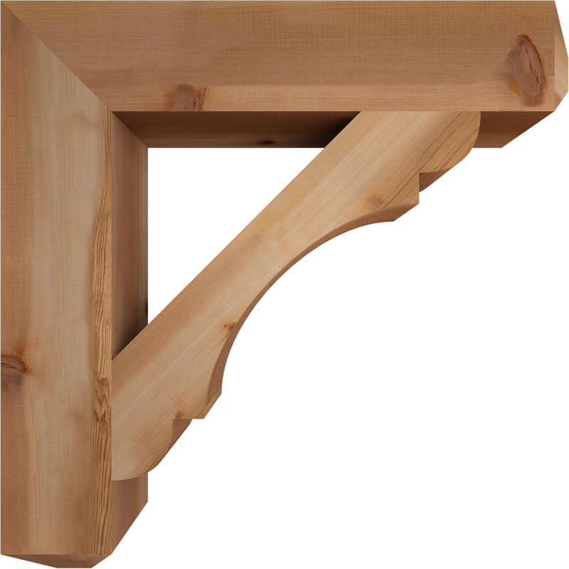 Olympic Craftsman Bracket, 32"H x 5.5"W x 32"D, Western Red Cedar (Smooth)