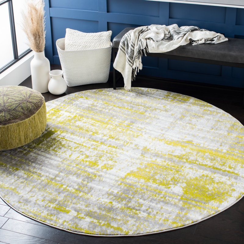 Skyler Performance Abstract Rug, Round 6'7"