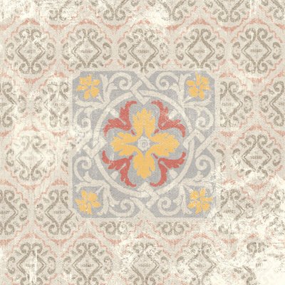 Square Medallion Mediterranean - Wrapped Canvas Print