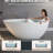 Freestanding Solid Surface Luxury Stone Resin Soaking Bathtub, Matte White, Adapted For Contemporary Bathrooms, 59" Depth Measurement, Overflow And Pop - Up Drain, Outstanding Heat Insulating