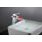 Sumerain Contemporary LED Waterfall Bathroom Sink Faucet, Single Handle Single Hole Vessel Faucet with Color-Changing Temperature-Sensing Light, Chrome