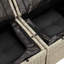  Grandes housses amovibles en rotin de polyester gris clair