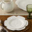 Ensemble de 4 assiettes à salade 3-D chou blanc Le Jardin - Assiettes en grès ivoire sculpté - Vaisselle traditionnelle