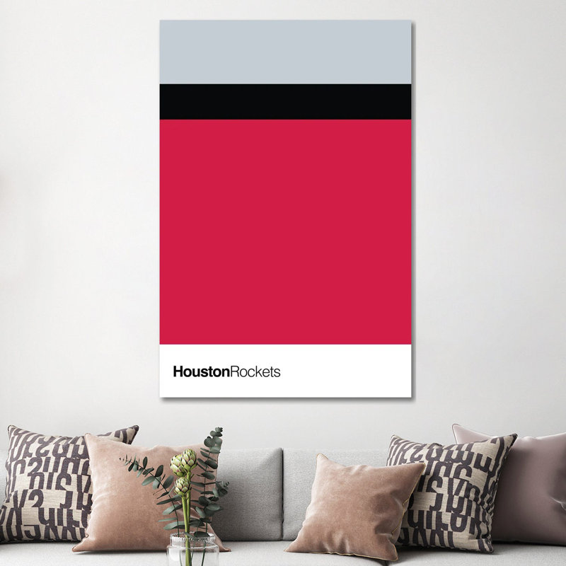 Houston Rockets Basketball by Avesix - Wrapped Canvas Print, 152.5 cm H x 101.5 cm W