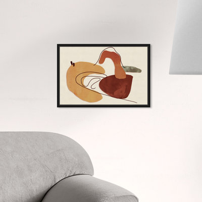 Abstrait désert délicat, blanc moderne et contemporain - impression