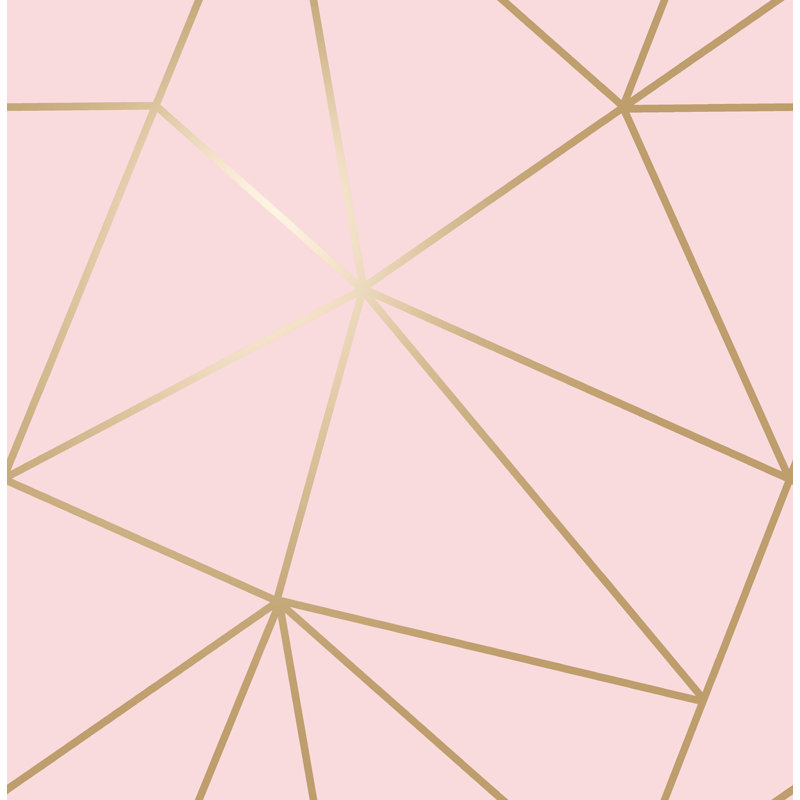 Metallic Geo Pink Triangles Wallpaper