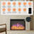 23.6" Recessed Electric Fireplace Heater Insert With Weekly Timer, 5 Adjustable Brightness, Remote Control, 9H Timer, Overheat Protection, 750W/1500W
