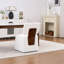 Linen Upholstered Armless Dining Chair With Casters-982282140