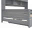 Lit de jour en bois pleine grandeur avec lit gigogne simple, sans sommier tapissier, gris-1931937670