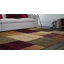 Tapis géométrique rouge / beige / vert Galt