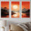 Sunsets Simplicity Desert Solitude II - Minimalisme, ensemble d'art sur toile