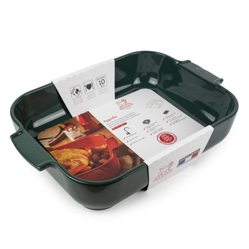 Peugeot Appolia Rectangular Ceramic Baking Dish, 3.62" H x 15.75" L x 11.22" W