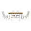 Mid-Century 6-Piece Wood Dining Table Set, Kitchen Table Set With Drawer, Upholstered Chairs And Bench-724942114