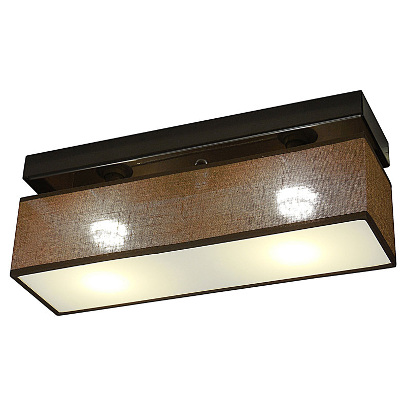 Sevinc Flush Mount, Gunmetal, Brown clear