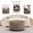 29.5 Inch Round Storage Ottoman Coffee Table,Modern Circle Coffee Table With Storage With Removable Lid Top And Solid Wood Legs,Large Round Ottoman For Bedroom,Living Room-1061834926