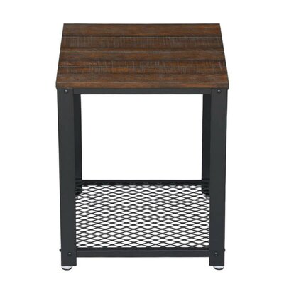 Voss Metal Nightstand in Brown / Black