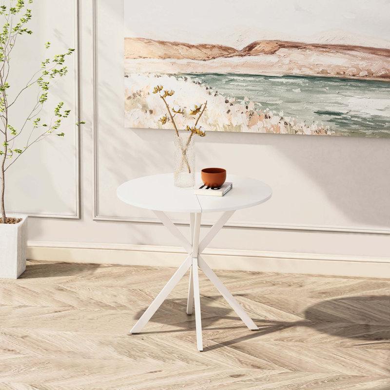 Table de salle à manger Modern, Blanc, H 29,53 po x L 31,5 po x l 31,5 po