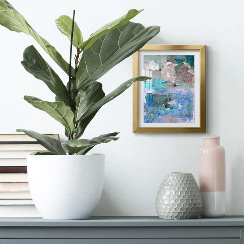 Impasto IV -Framed Print, 25.5" H x 17.5" W, Gold