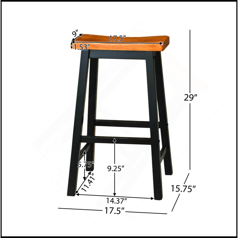 Wood 29" SADDLE STOOL