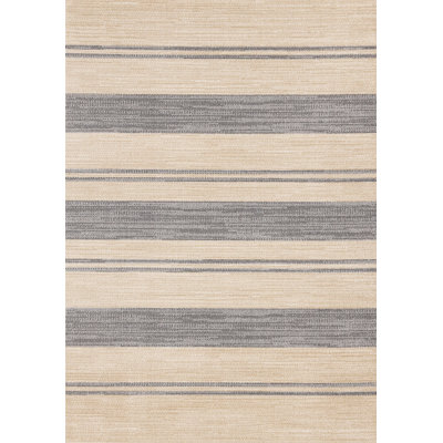 Tapis rayé beige moderne contemporain d'intérieur