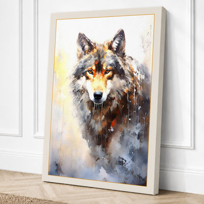 Quiet Wolf In Mist Boho - Print