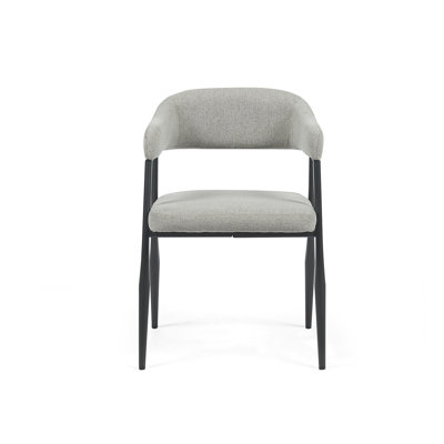 46.5cm H Velvet Upholstered Contoured Armchair