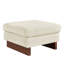 Repose-pieds rembourré carré avec pieds en bois massif, repose-pieds modulaire simple pour canapé modulaire