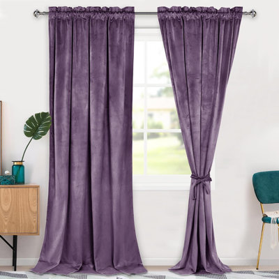 Velvet Blackout Curtain Panel Pair