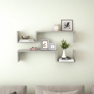 Lajae 2 Piece Floating Shelf