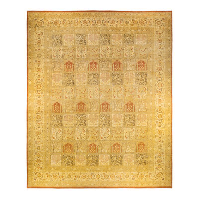 One-of-a-Kind 12' 3" X 15' 2" 2000s Wool Area Rug in Brown