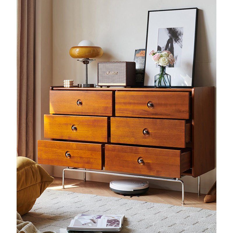 Retro Light Luxury Large-Capacity Sideboard