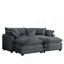 Canapé 2 places avec repose-pieds et repose-pieds 2 places Corduroy-2053751829