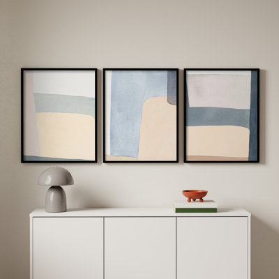 Grey Hue Set Of 3 Print by Julia Balfour