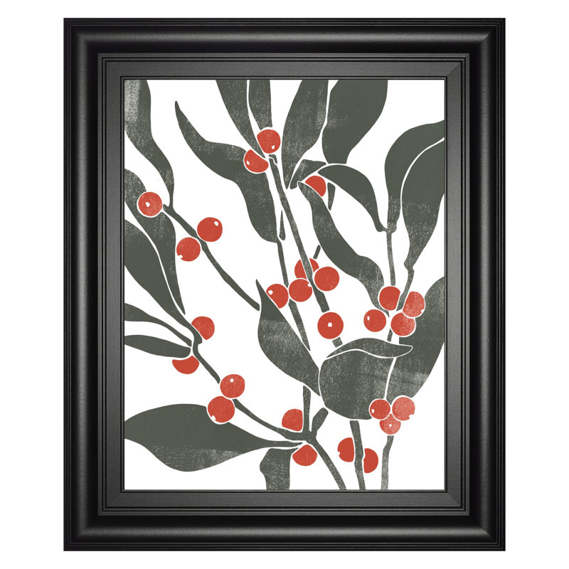Art mural Scarlet Orchard Burst - 22 po x 26 po - cadre noir