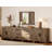 Eaton 4-Piece Modular Sideboard With Drawers & Doors, Farmhouse Storage Cabinet For Living Room, Dining Room, Or Hallway, Mocha-949106401
