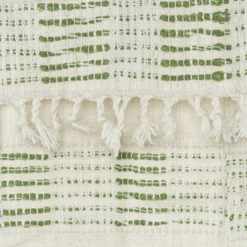 Jeté Alora, Vert/blanc