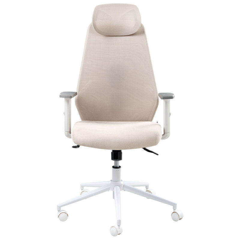 Office Chair with Headrest, Beige