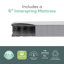 Ensemble de lit plateforme avec matelas DreamSaver et matelas inclus, lit plateforme simple et ensemble de matelas de 6 pouces-710298113