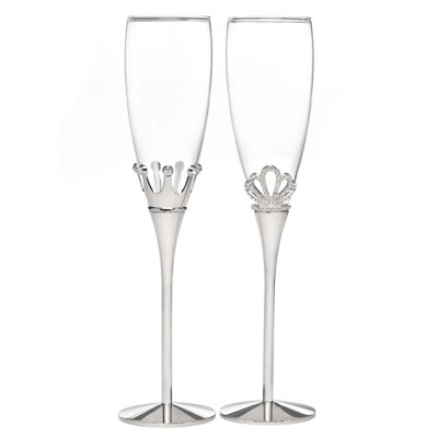 Très grand et très grand 2 pièces 12 oz. Ensemble de flûtes en verre