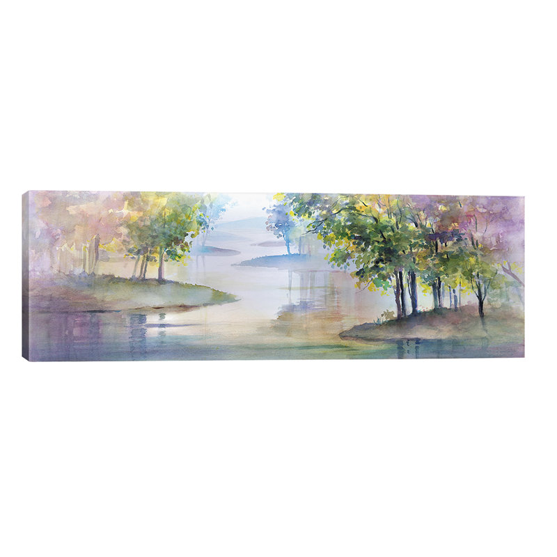 Meandering Lake II by Theresa Heidel - Wrapped Canvas Panoramic Painting, 121.92 cm H x 40.64 cm W x 3.175 cm D