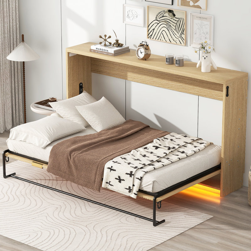 Lit escamotable simple TG avec rangement escamotable