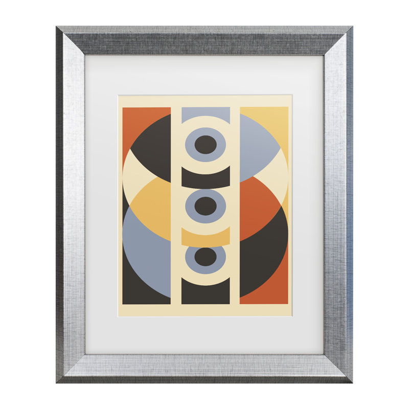 Jay Stanley  Geometric Pattern Matted Framed Art, 19.5" H x 23.5" W