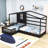  Twin Wood House Bed with Fence and Slatted Frame-1577662659
