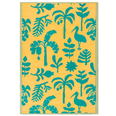 Floral 120cm X 180cm Indoor / Outdoor Area Rug
