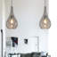 45cm H Glass Pendant Shade in Grey